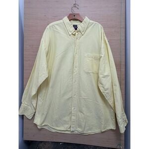 MECCA Yellow‎ Long Sleeve Button Down Shirt Classic Fit Casual Mens XXL